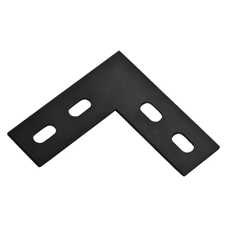 National Hardware National Hardware 4.5 in. H X 1.5 in. W X 0.125 in. D Black Carbon Steel Flat Corner Plate N351-504